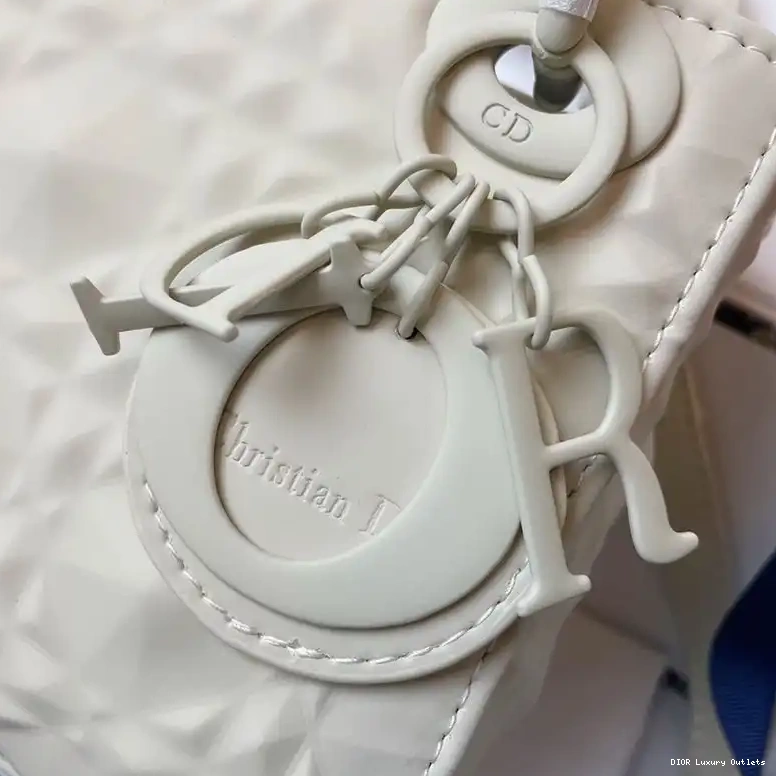 Cheap Bag White Ultramatte Frosted Calfskin Dior Cannage Lady Mini 0623 Luxury